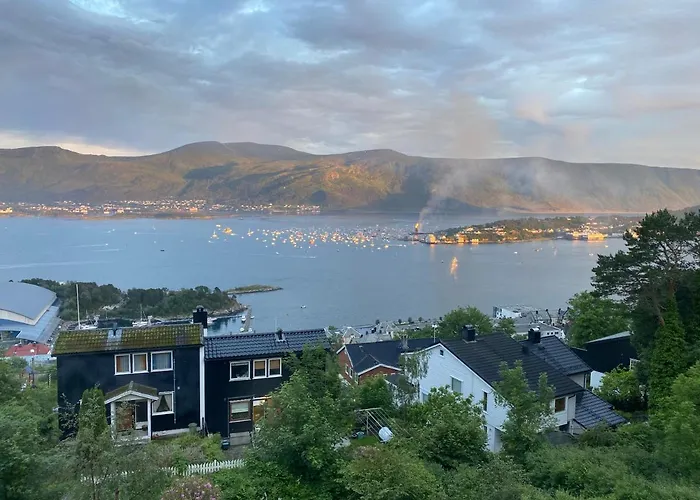 Great Place With A Stunning View Of The Mountains And The Fjord 公寓 *