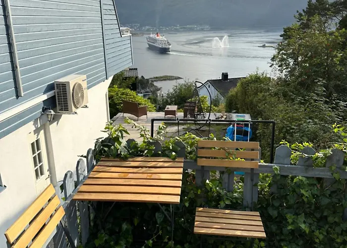 Great Place With A Stunning View Of The Mountains And The Fjord